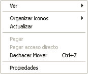 menú contextual